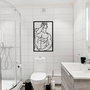 Wallity Muscle Male Posture Escultura de Pared en Negro